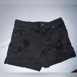 Black Jean shorts